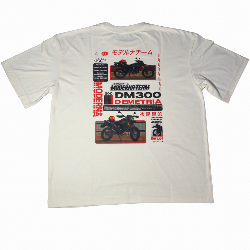 Playera oversize "Demetria" hueso