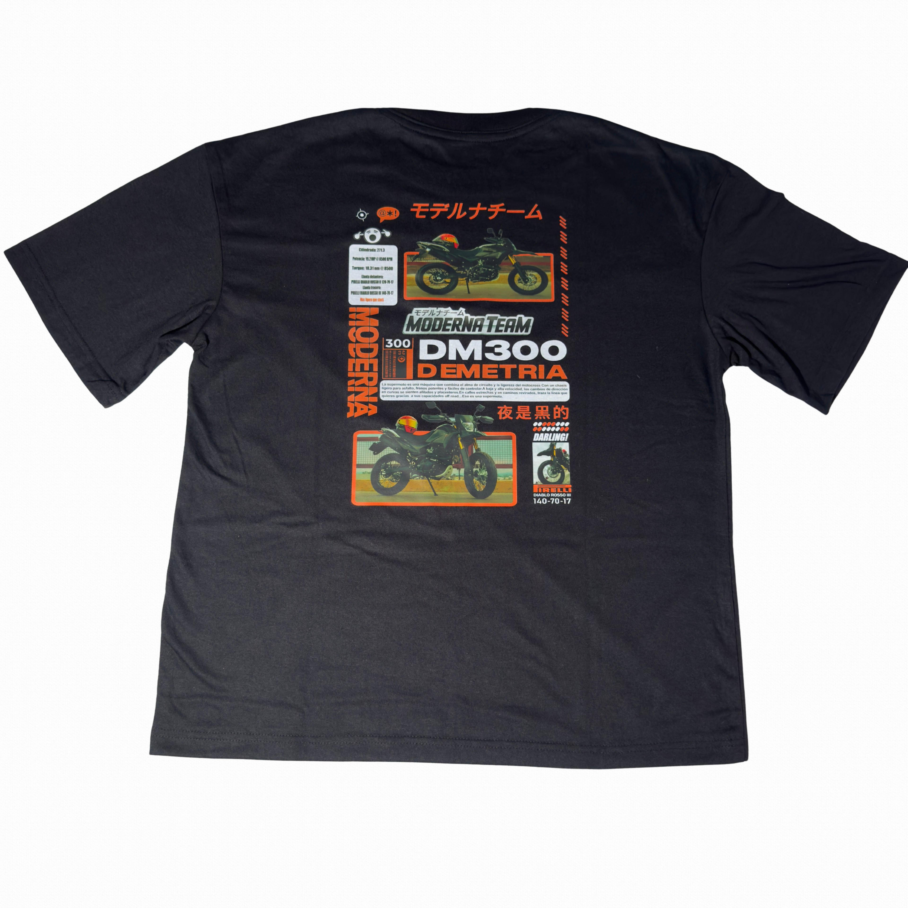 Playera oversize "Demetria" negra